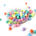 Wholesale DIY Jewelry Accessories Pastel Acrylic Round Pony Beads Candy Color Loose Beads