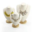 Black and Grey Velvet T-Shaped Bust Stand with Necklace Display Case and Earrings Store Jewelry Metal Rack for Store Display
