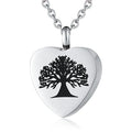 Bigger Ash Room Christian Classic Cremation Urn Heart Memorial Pendant Tree Life Stainless Steel Keepsake Jewel Ash Holder