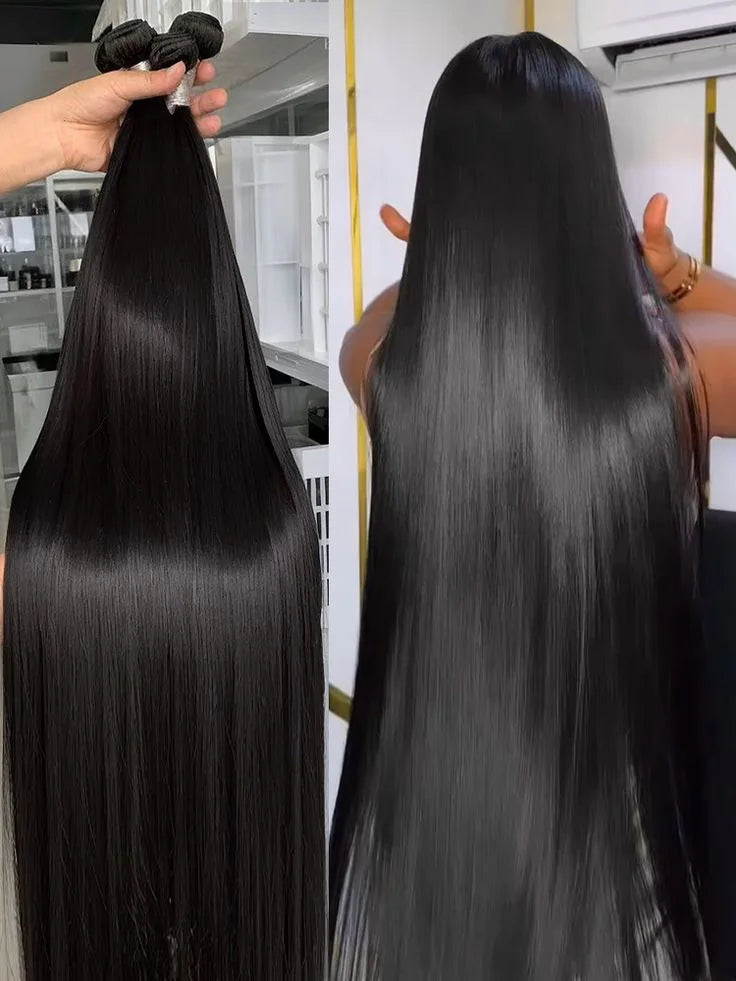 32inch Brazilian  Bone Straight Vietnamese 13X6 100% Virgin Human Hair Hd Lace Full Frontal Transparent Wigs