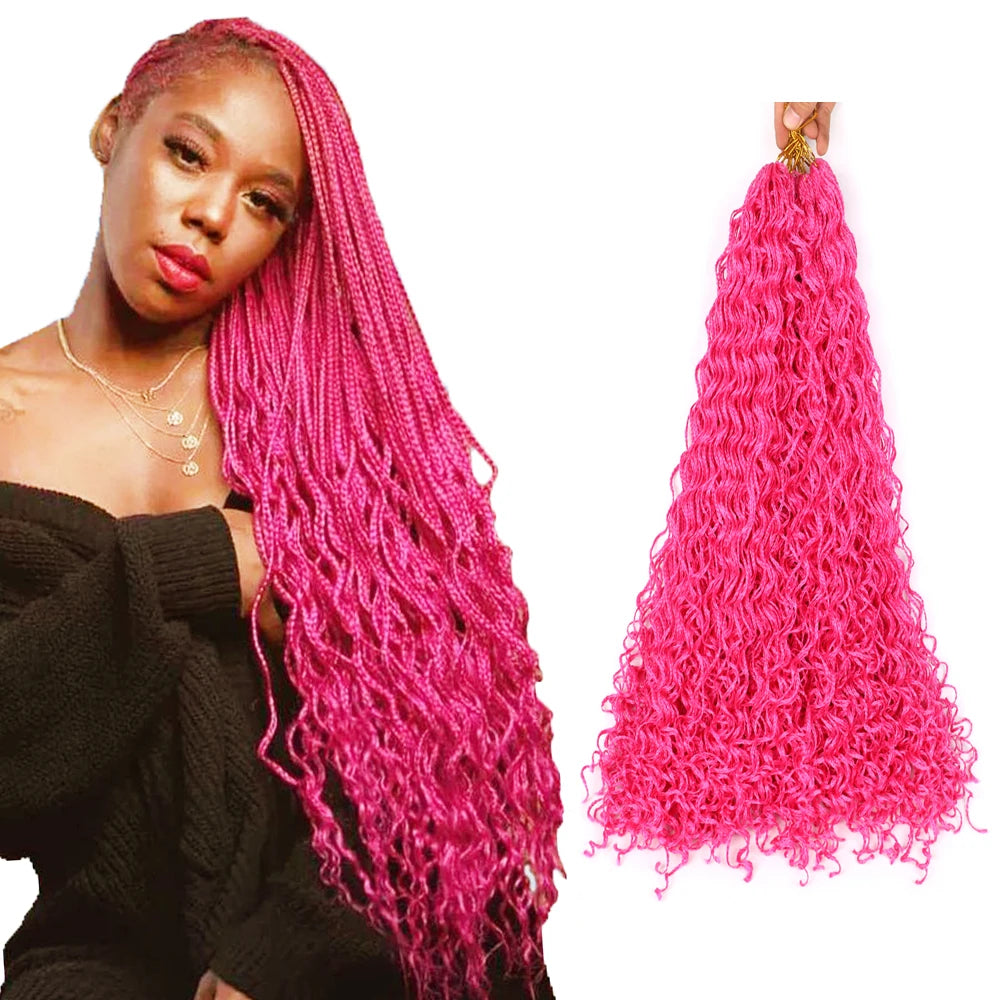 Long Thin Zizi Box Braids Zizi Crochet Box Twist Synthetic Braiding Hair Extensions Zizi Braiding Hair 28 Inch