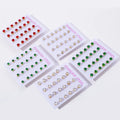 2023 Fashion New Stainless Steel 18k Gold Texture Light Luxury Six-prong Inlaid Zircon Stud Earrings Set