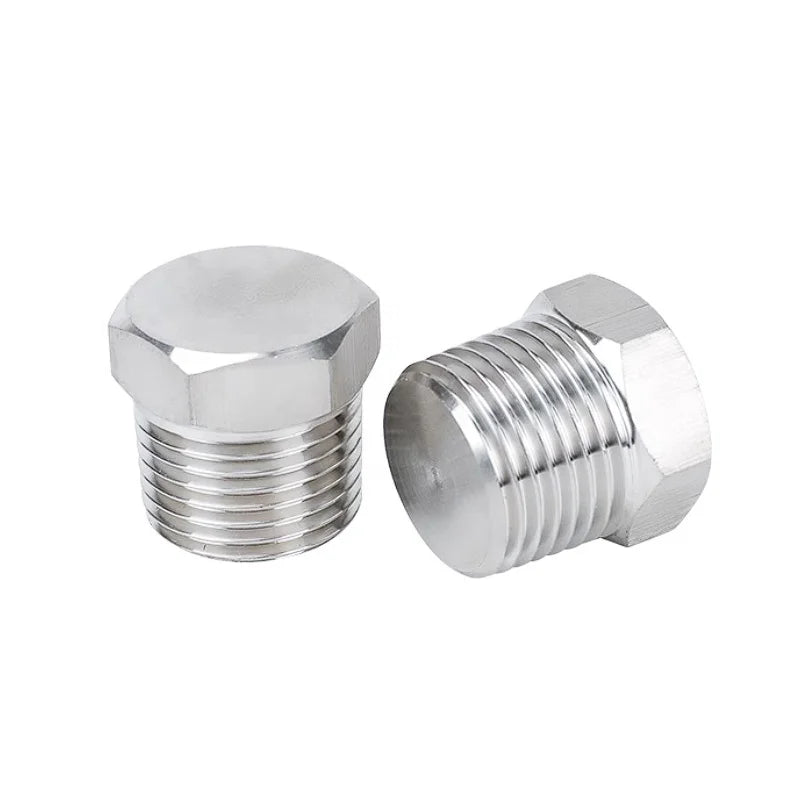 Stainless Steel Male Thread Hexagon Head Plug 1/4" 3/8" 1/2" 3/4" NPT BSP BSPT Pipe Fittings