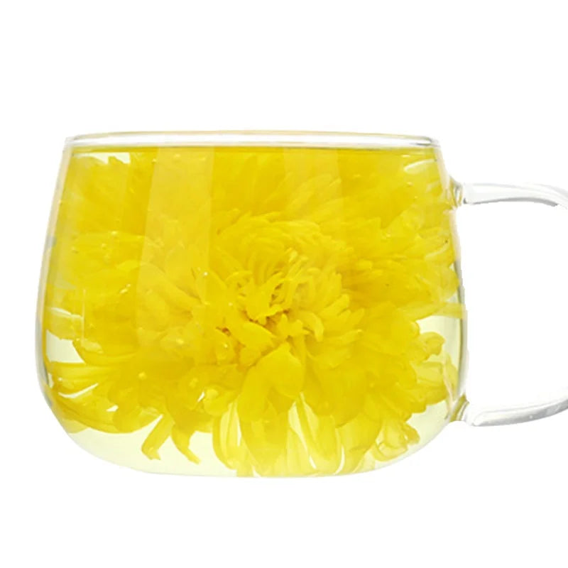 4022J Big Gold Emperor Chrysanthemum Wholesale Soaked 6cm Dried Flower Yellow Chrysanthemum