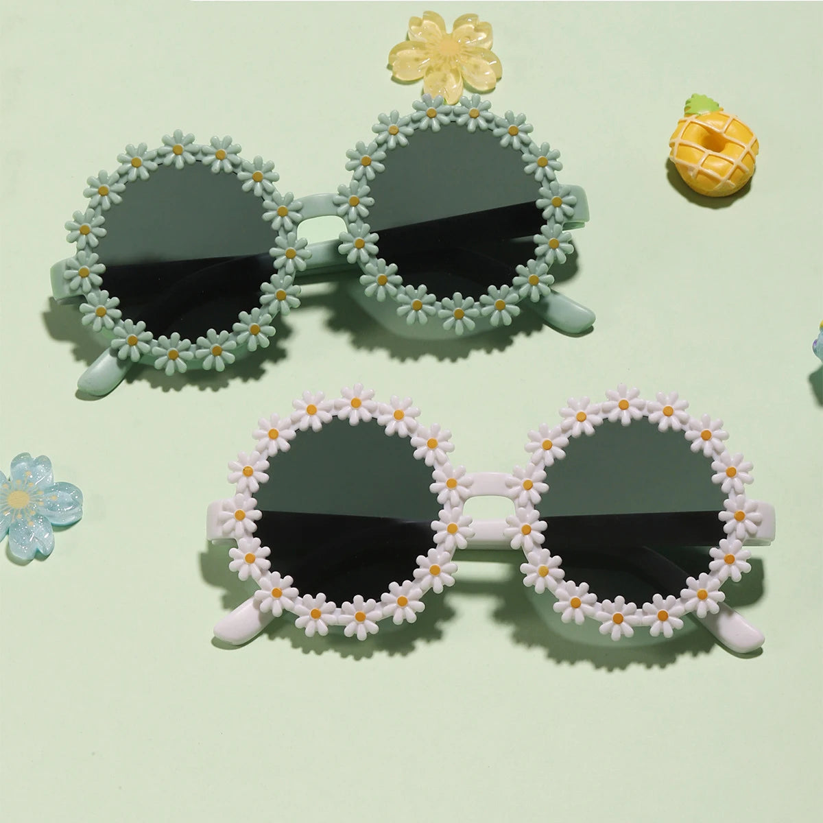 2023 New Children's Sunglasses Cute Cartoon Flower Sunglasses Boys and Girls UV400 Sunshade Kids Sunglasses