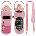 Custom Adjustable Shoulder Strap 2 Pocket Neoprene Jug Sleeve Sports Bottle Sling Bag Water Bottle Holder Pouch