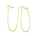 Wholesale 316 Stainless Steel Earring Accessories DIY 24K Gold Plated U Shaped French Ear Hooks