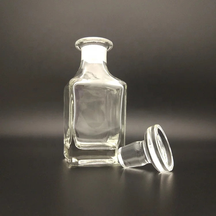 Classic 200ml 150ml square clear Glass Decanter Cheap Perfume Bottle for Display
