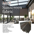 Hometextile 30% Polyester + 70% PVC Flame Retardant Blackout Sunscreen Roller Blinds 0% Openness Curtain Fabric  Woven Mesh