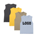 Breathable Crew Neck High Quality Summer Wear Sleeveless Tshirt 100% Cotton Fitness Tank Tops Vest Gym for Men