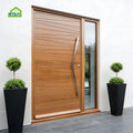 Modern House Fancy Door Design Exterior Entry Finished Wooden Front Pivot Villa Door with Sound Insulation Manual