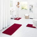 Non-slip Polyester Memory Foam Mat Floor Washable Soft Bathroom Rug Set