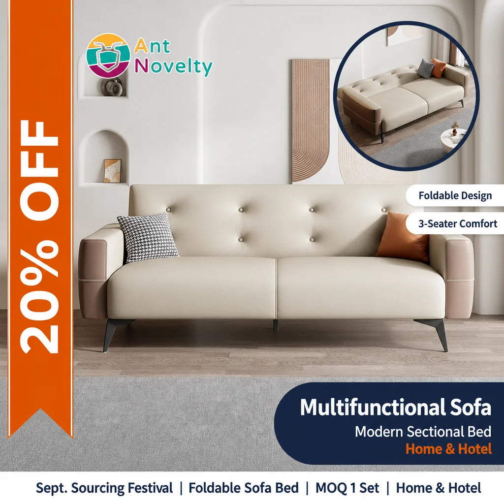 Convertible Beauty Modern Wooden Sofa Bed Two in a Box Living Room Apartment Hotel Bedroom Outdoor Factory Direct OEM MegaBDM
