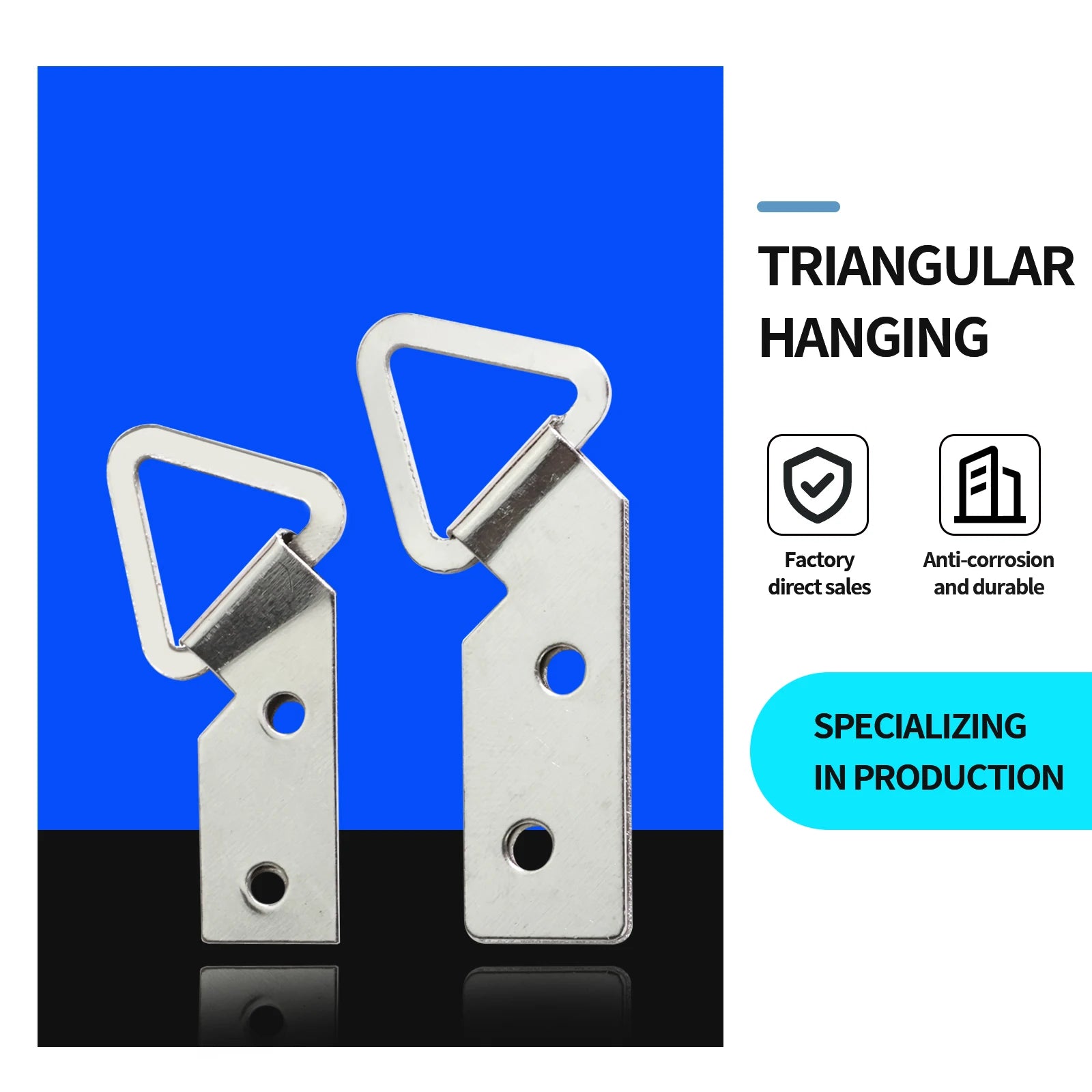 X0909 TS-K014 D-Ring Picture Hangers with Screws Picture Frame Hook for Hanging Clock Paintings Artwork  Photos canvas hangers