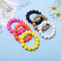 HOTWAY Colored Acrylic Bead Bracelet Bohemian Style Solid Color Bead Bracelet Jewelry Gift for Men Women
