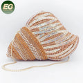 LEB1505 Conch Shape Luxury Bling Handbag Diamond Women Crystal Evening Bag Rhinestone Purse Clutch