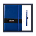 Low Price Wholesale Plastic Rollerball Pen&A5 Elastic Band Closure Leather Notebook Corporate Gifts Sets