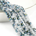 Flat Round Half Electroplate Faceted Rondelle Crystal Glass Beads for DIY Bracelet Jewelry Making