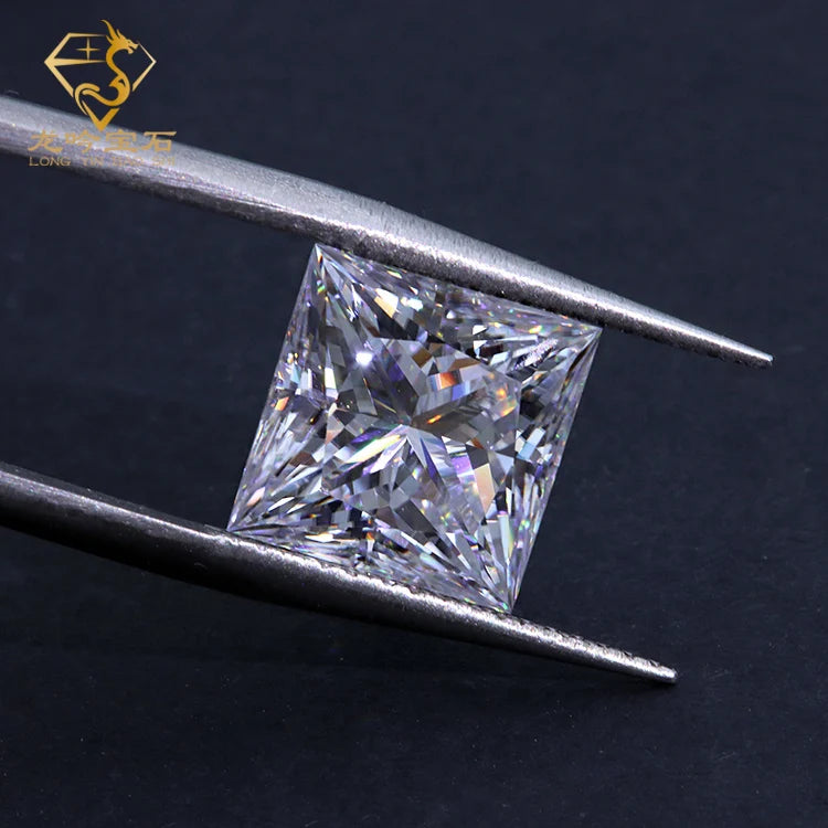 Wholesale VVS Moissanite Stone 1.0ct 3.0ct 5.0CT Square Princess Cut Mossanite Diamond Loose Moissanite Gemstone Fast Shipping