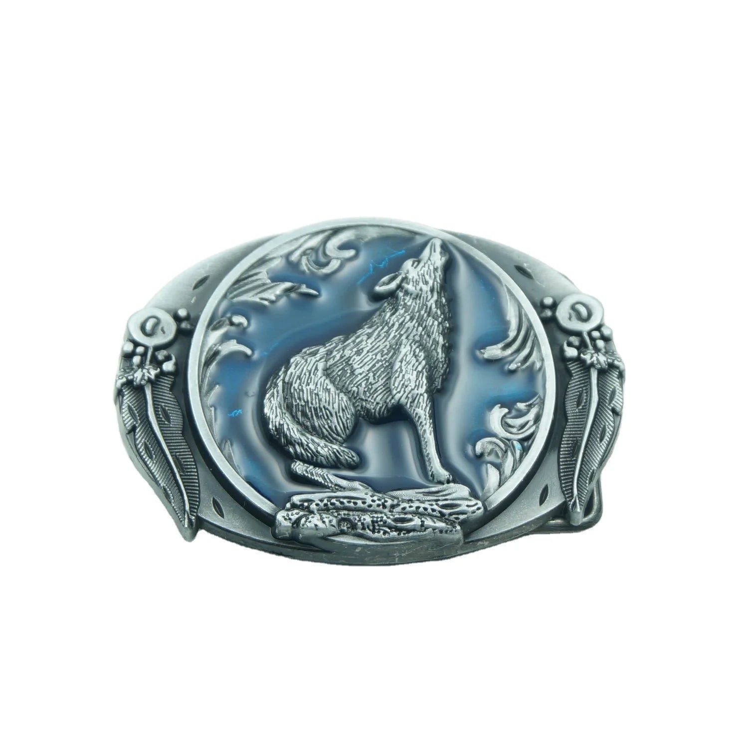 Men Personality Wolf Belt Buckle Vintage Denim Belt Buckle