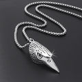 New Hip-hop Punk Eagle Beak Retro Eagle Head Pendant Street Personality Men's Stainless Steel Necklace