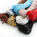 2/5mm 5 Meters Colorful Flat Soft PU Leather Eco-Friendly Faux Leather Cord String Rope DIY Necklace Bracelet Shoes Making V171