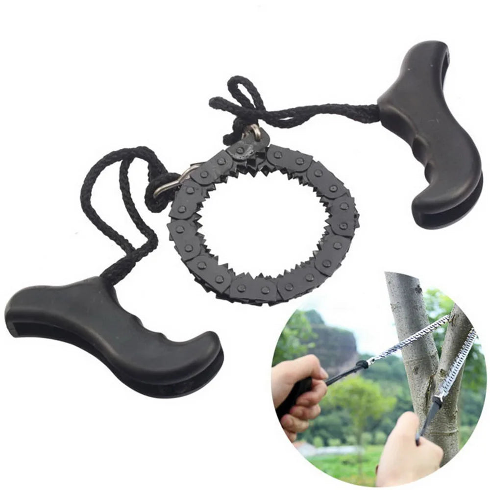 Camping Gear Pocket Hand Chainsaw Heavy Duty Manganese Wire Saw Camp Hike Outdoor Hunt Fish Tool Cut Cutter Wood Forest