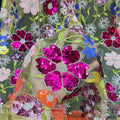 Hot Sale 100% Polyester Cut One Shoulder Floral Sequin Fabric Shiny Multicolor Embroidery Woven Style for Wedding for Girls Boys