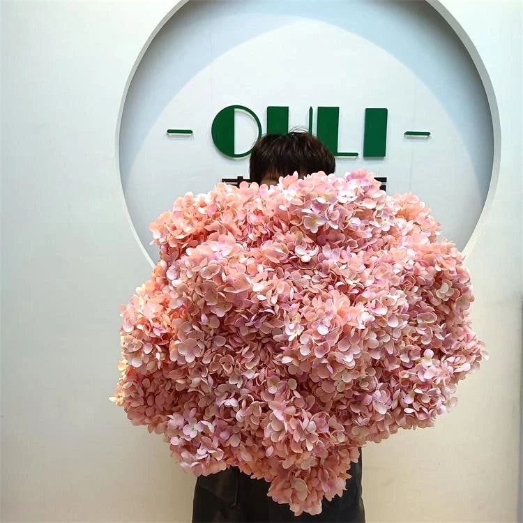Top Quality B-2686 Silk French Style Hydrangea Artificial 5 Heads Large Flower for Wedding Home Decoration