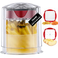 Safe and Easy-to-Clean Multi-Function Manual Food Chopper Plastic Fruit Vegetable Slicer and Cutter