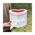 AM-GPB21 Ammy Two-layer Rotation Heart-shaped Flowers Box Eternal Flower Gift Box for Valentine's Day Preserved Fresh Flower Box