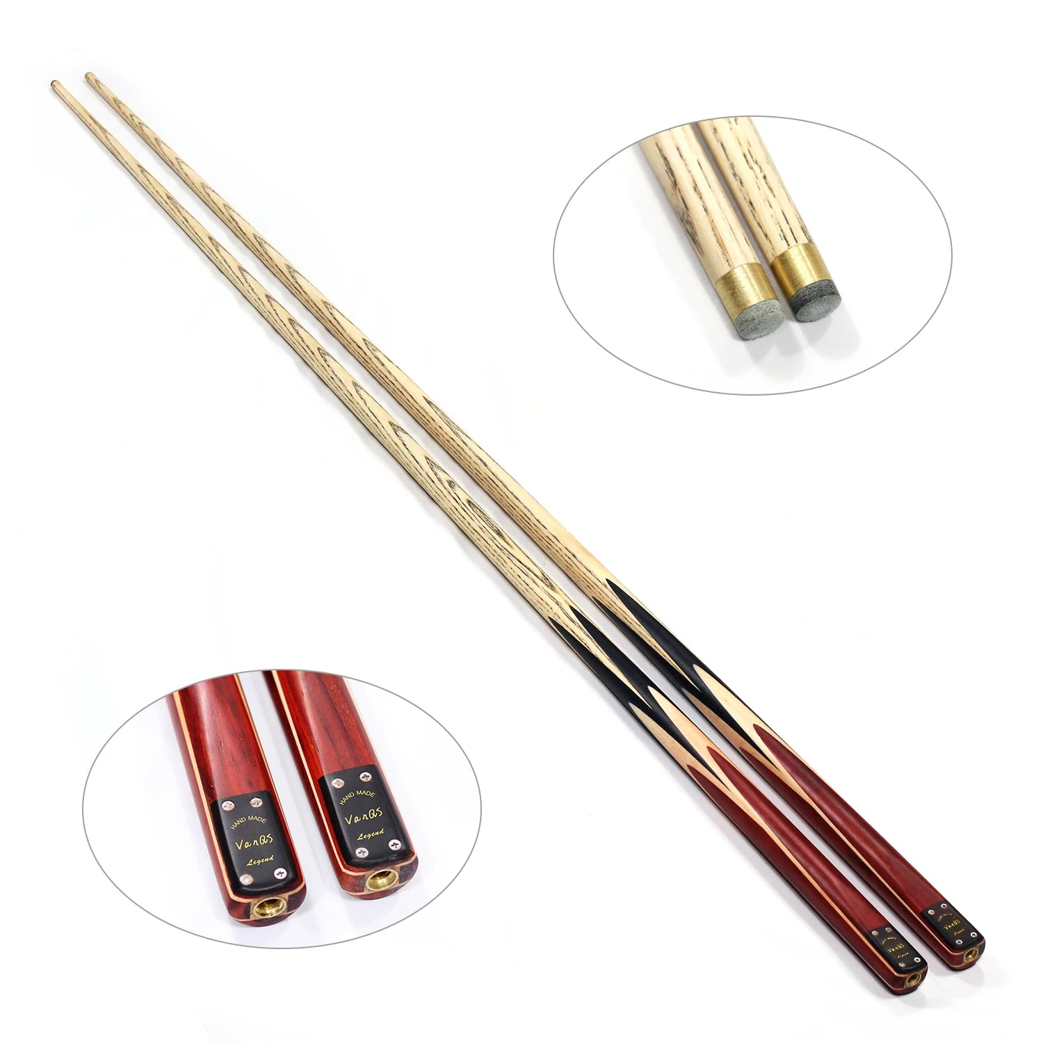 Premium Handmade High Quality VanQs Brand 9mm Tip Size  Billiard Snooker Cue With Extension
