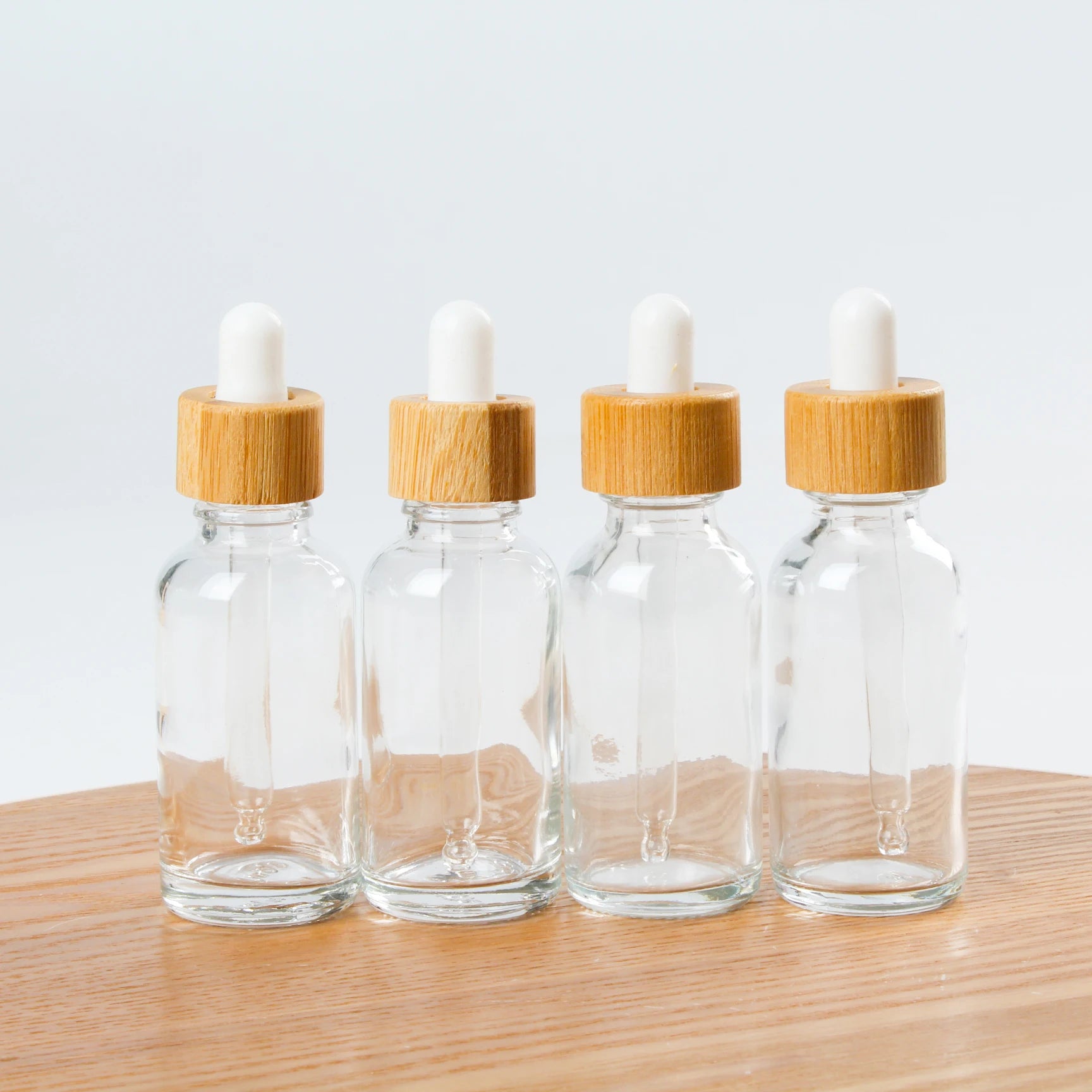 1 oz 30ml Cosmetics Boston Round Skin Care Glass Essential Oil Dropper Bottle with Dripper
