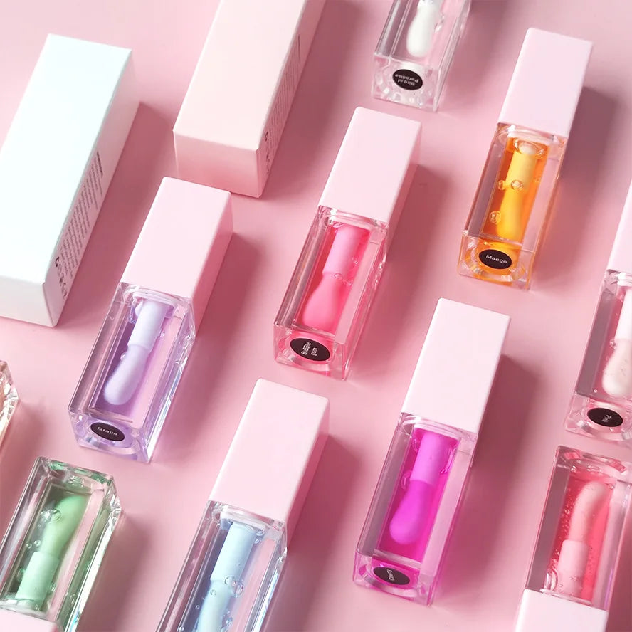 Private Label Moisturizing Fruity Tinted Lip Oil Lip Gloss  Low Moq Oem Makeup Clear Plumping Lipgloss Vegan Magic Lip Oil