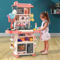 Pretend Spray Games Kitchen Kids Toys Sets 43PCS Mini Kitchen Toys Kids Real Cooking Sink Set Game Kitchen Toys for Kids