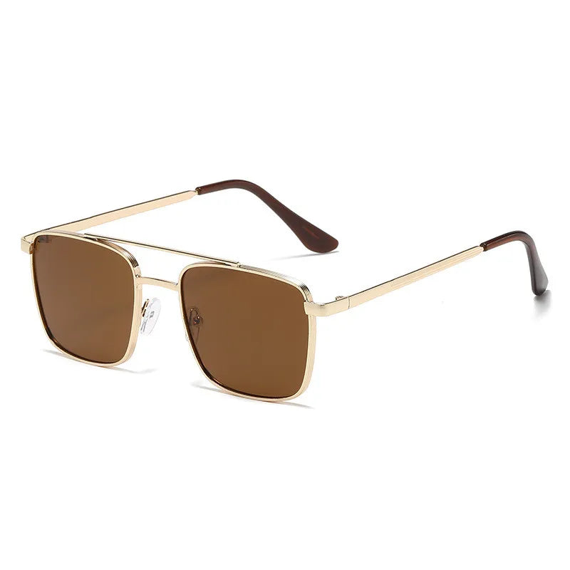 Factory Supply Luxury Eyewear Square Shades High Quality Metal Sun Glasses Custom Sunglasses for Men 2026