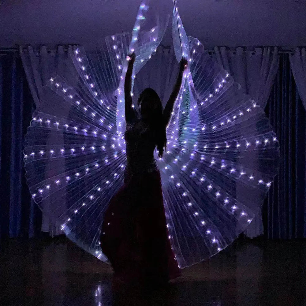 Wholesale Adult LED Light Butterfly Wings for Stage Performance Belly Dance Show Cloak