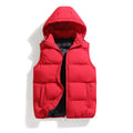 Wholesale Sleeveless Body Warmer Winter Outerwear Down Waist Coat Light Weight Men Quilted With Detachable Cap Cotton Vest