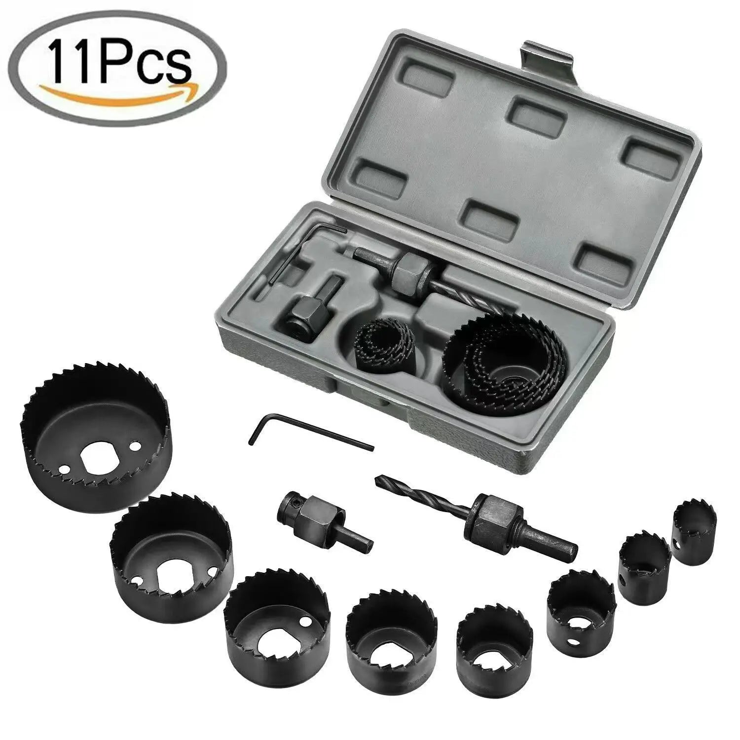 11 Pcs 12mm HSS Bimetal Table Corner Bits for Wood Carving & Metal Drilling