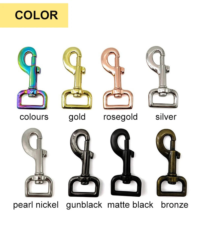 Strong Metal for Buckle Swivel Clasp Key Chain Snap Hook 15mm 25mm 30mm Size for Dog Leash Made of Zinc Alloy and Iron