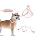 Wholesale New Custom Breathable Fur Waterproof Dog Collar Leash PVC Polyester Dog Harness Set