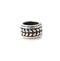 Style 4 Sterling Antique Silver Beads Flat Roundle Wheel Bead Sterling Silver S925 Charm Beaded Spacer Jewelry Finding