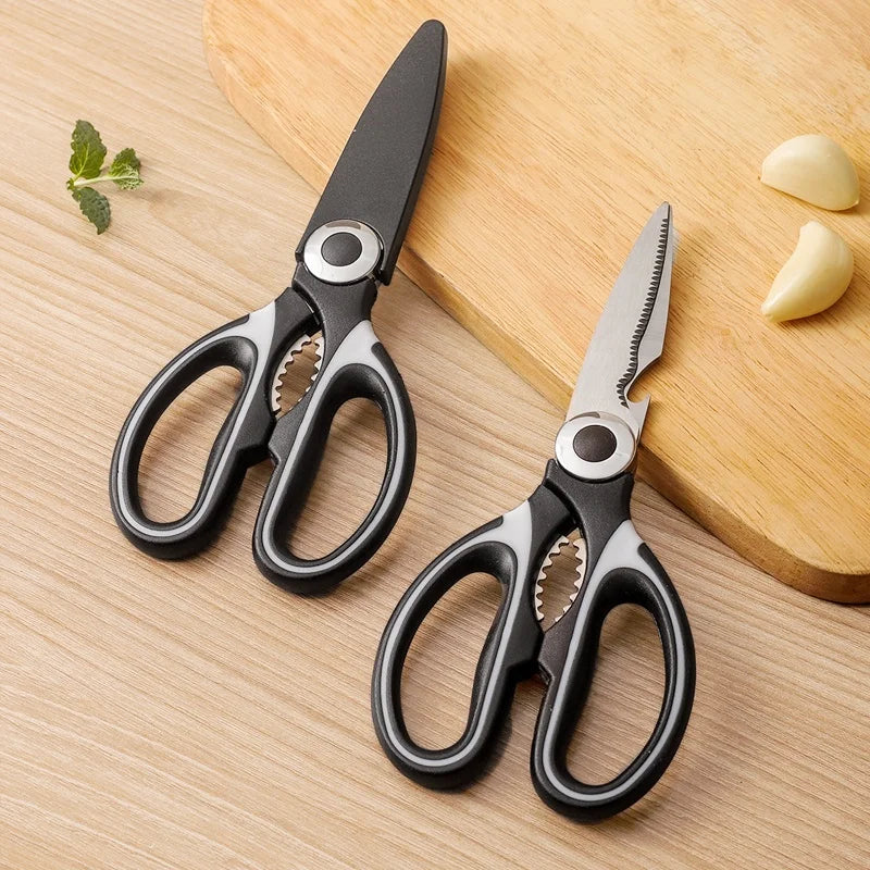 Wholesale Large Size Powerful Multifunctional Stainless Steel Panda Kitchen Scissors for Home Kitchen Use Thickened Plastic