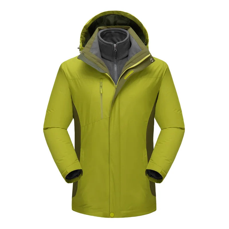 Hot Selling Outdoor Fleece Men Waterproof Windproof Fashion Women Working Clothes Softshell 3-in-1 Autumn Ski Jacket Zipper