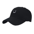 Wholesale Unisex Outdoor Designer Custom Fashionable Smile Face Embroidered Logo Adjustable Cotton Sports Baseball Cap
