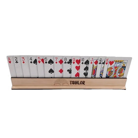 Wholesale Laser Cutting Wooden Card Rack Double Playing Card Holder for Kids