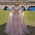 New Style Spring and Summer Women's Elegant Mesh Dress Tassel Sequin Evening Dress