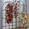 Real Touch Silk Flowers Runner Wall Decor Handmade Artificial Flower Decoration Wedding Christmas New Year Valentine's Day