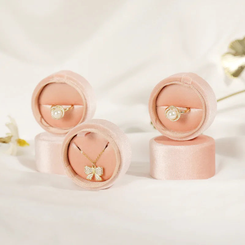 Suede Large Jewelry Box Single Ring Diamond Ring Pendant Box Ring Storage Jewelry Packaging  Wholesale