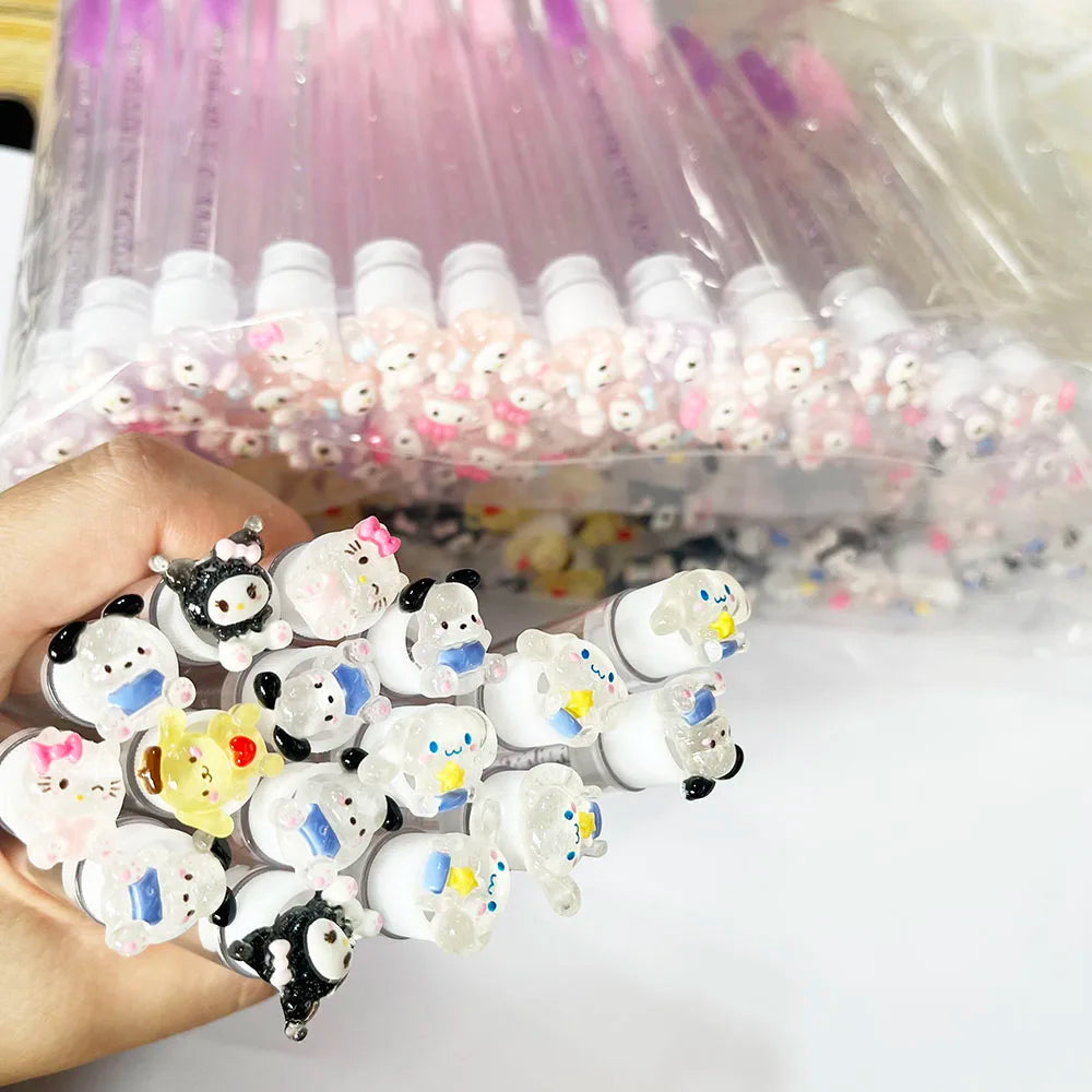Disposable Crystal Mascara Wands with Tube Eyelash Cleanser Brush Makeup Lash Brush Wholesale Eyelash Spoolie with Tube Supplier